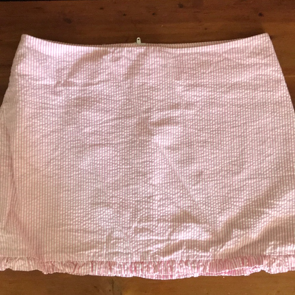 Lilly P seersucker skirt with ruffled bottom